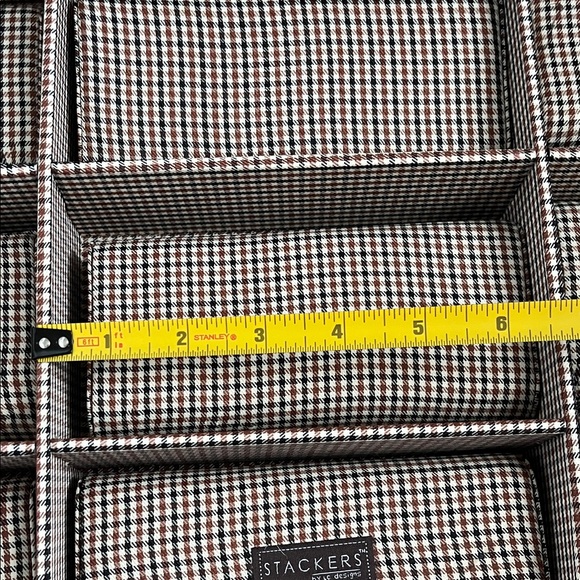 Stackers Brown Jewelry Organizer with Checkered Interior - Picture 16 of 16